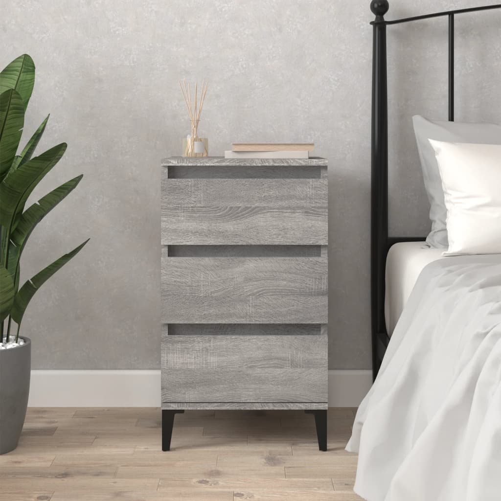 Bedside Table - MONTGOMERY Jay Nightstand Grey Sonoma 40cm