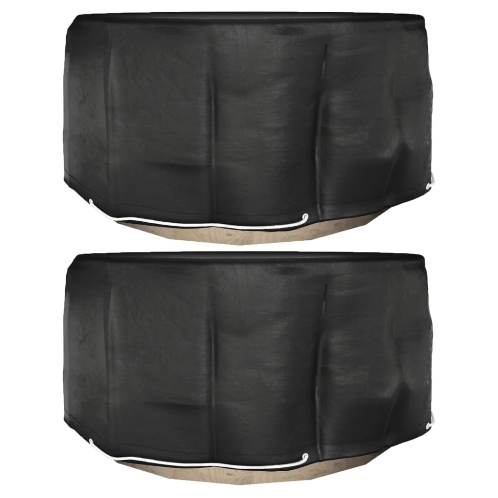 Garden Furniture Covers 2 pcs 10 Eyelets Ã ̃230x90 cm Round