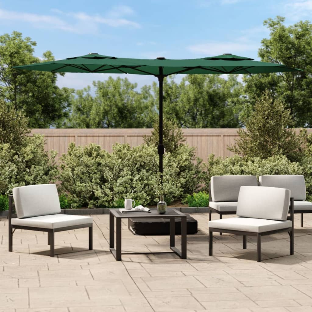 Double-Head Parasol Green 316x240 cm