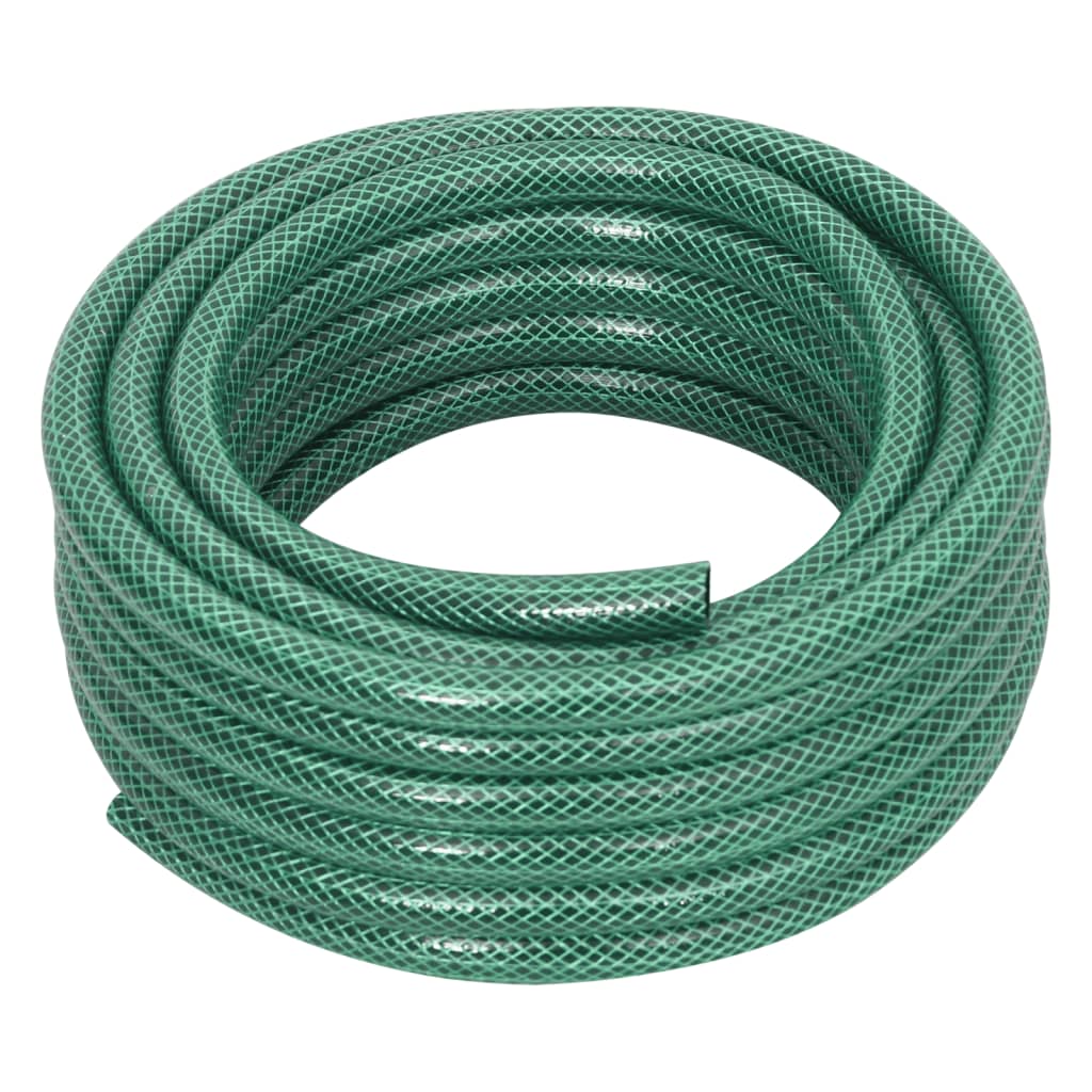 Garden Hose with Fitting Set Green 0.6" 10 m PVC