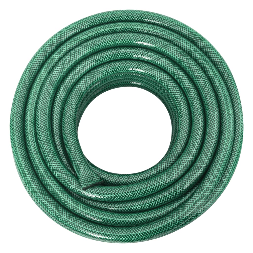 Garden Hose with Fitting Set Green 0.9" 10 m PVC