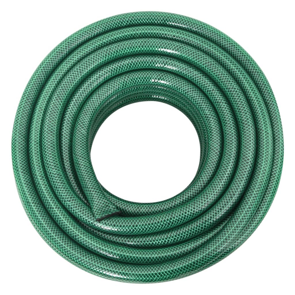 Garden Hose with Fitting Set Green 0.9" 20 m PVC