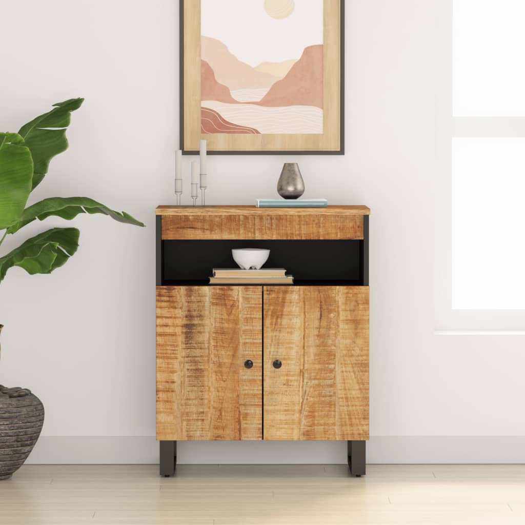 Sideboard with 2 Doors 60x33x75cm Solid Wood Mango