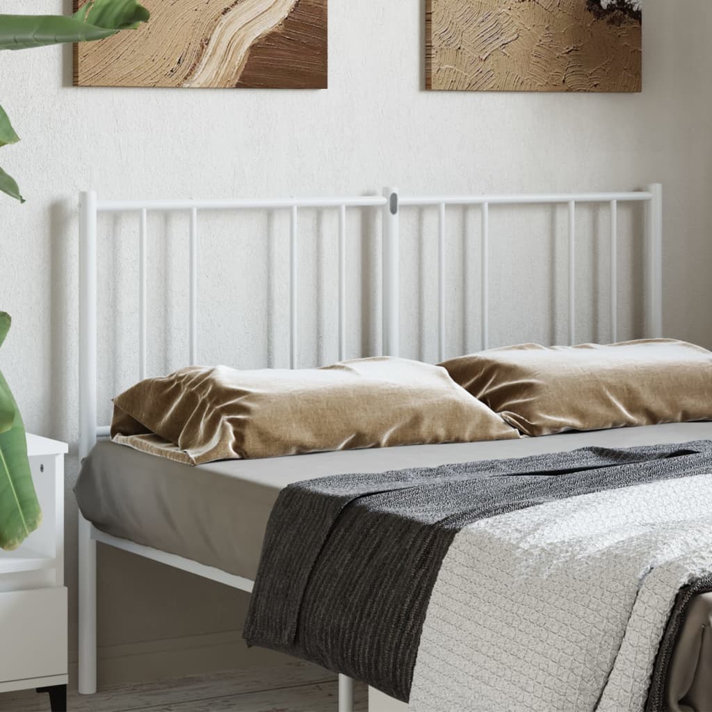 Metal Headboard White 160cm
