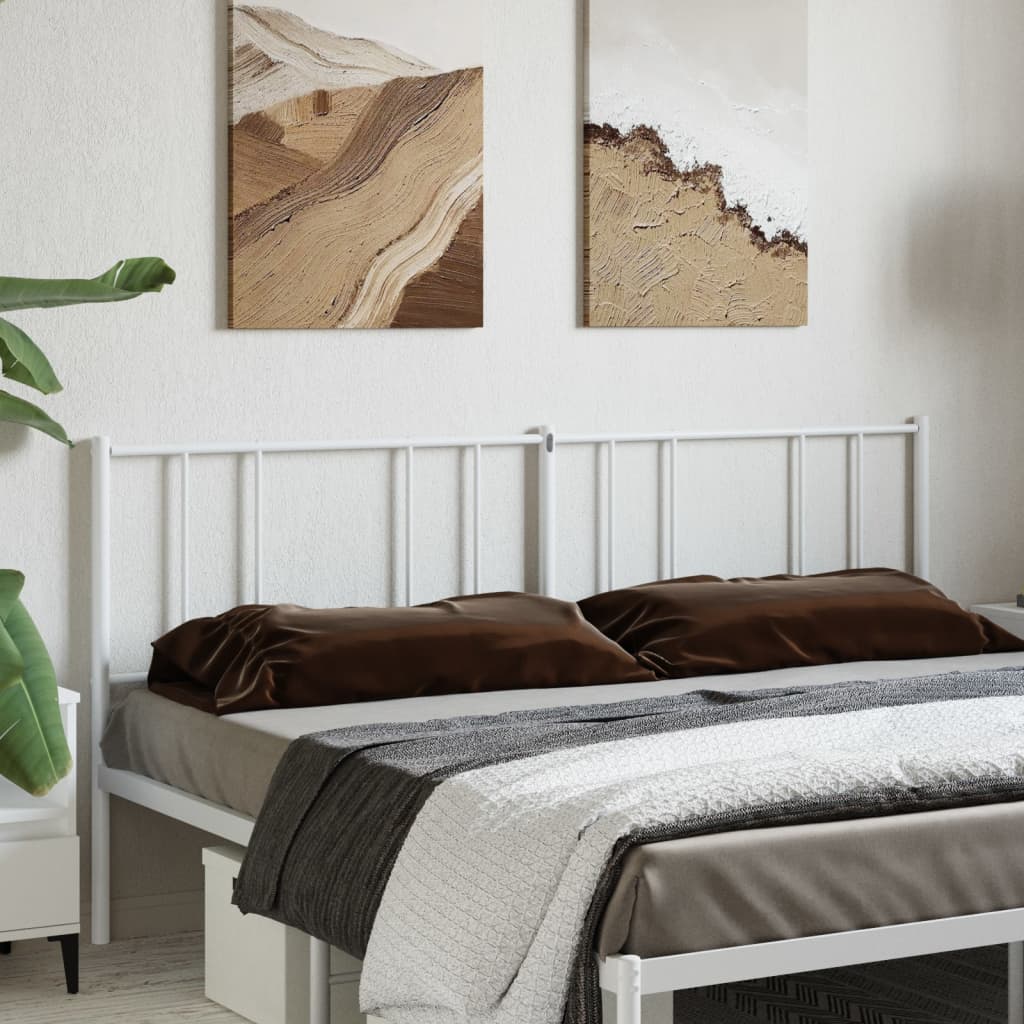 Metal Headboard White 193cm