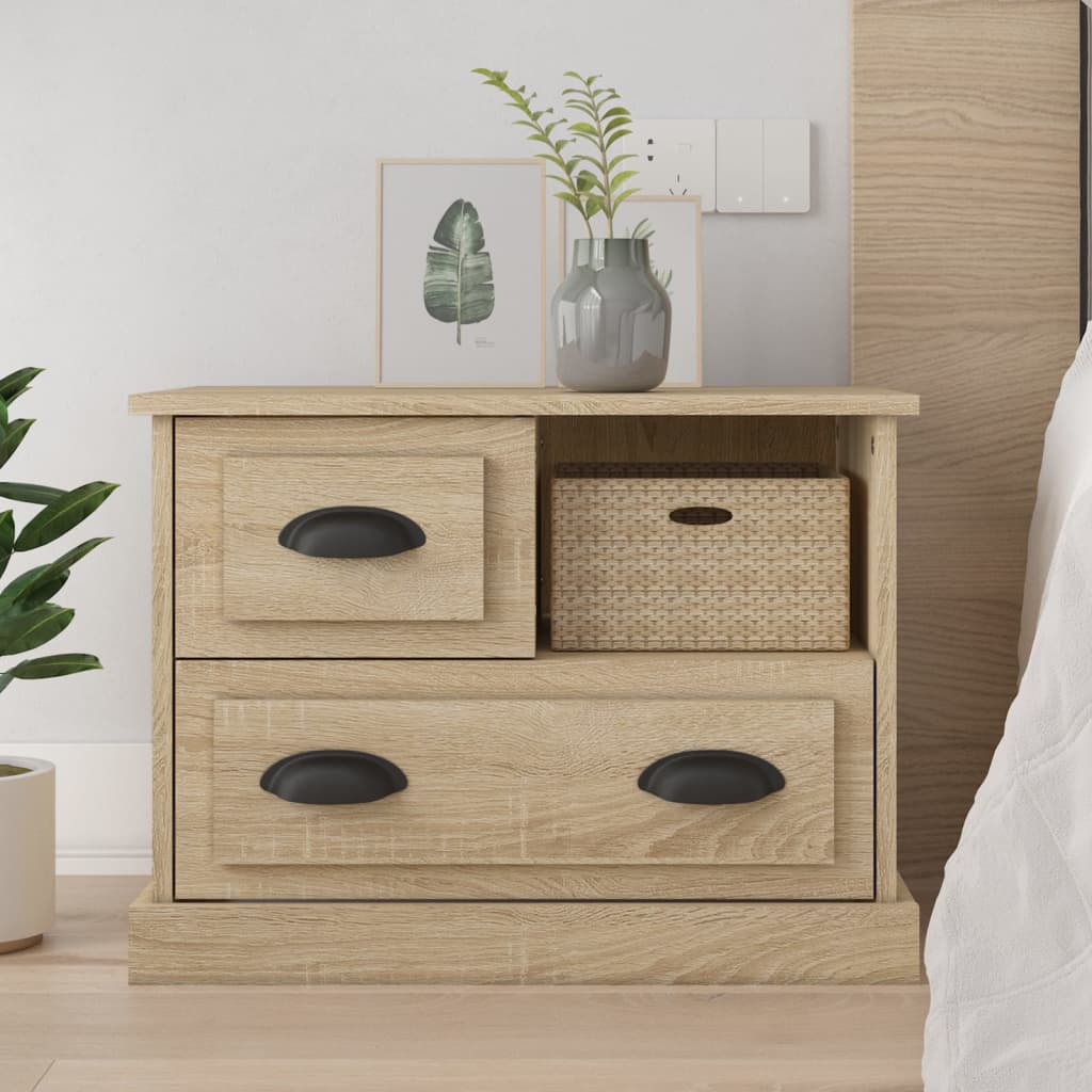 Bedside Table - ALAMEDA Nightstand Sonoma Oak 60cm