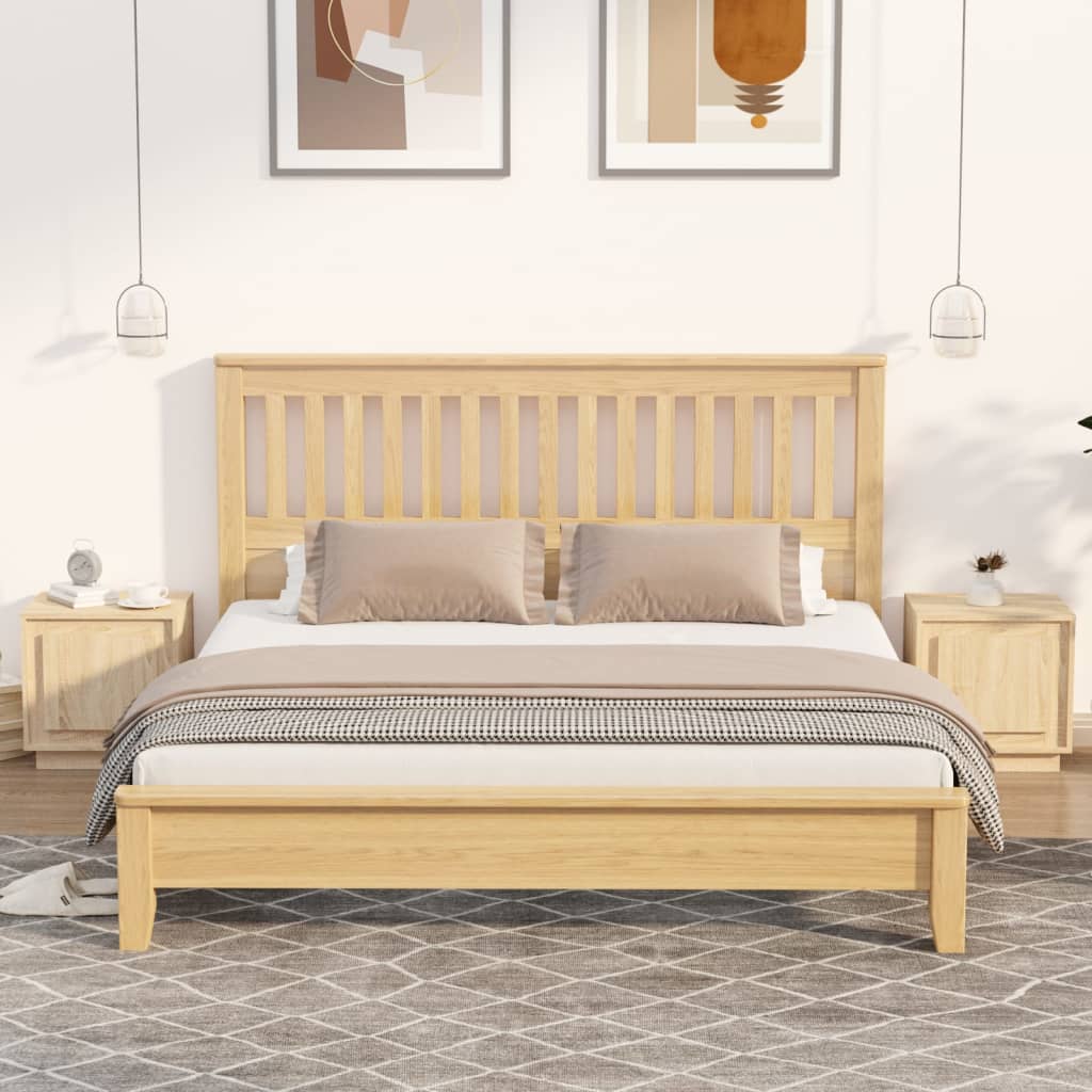 Bedside Table - HASTINGS 2 Piece Nightstand Sonoma Oak 44cm