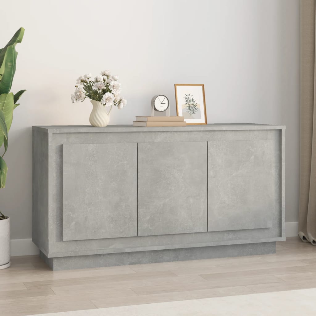 Sideboard Concrete Grey 102x35x55cm Engineered Wood