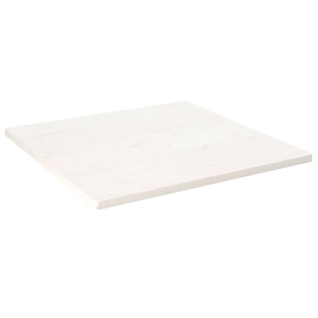 Table Top White 70x70x2.5cm Solid Wood Pine Square