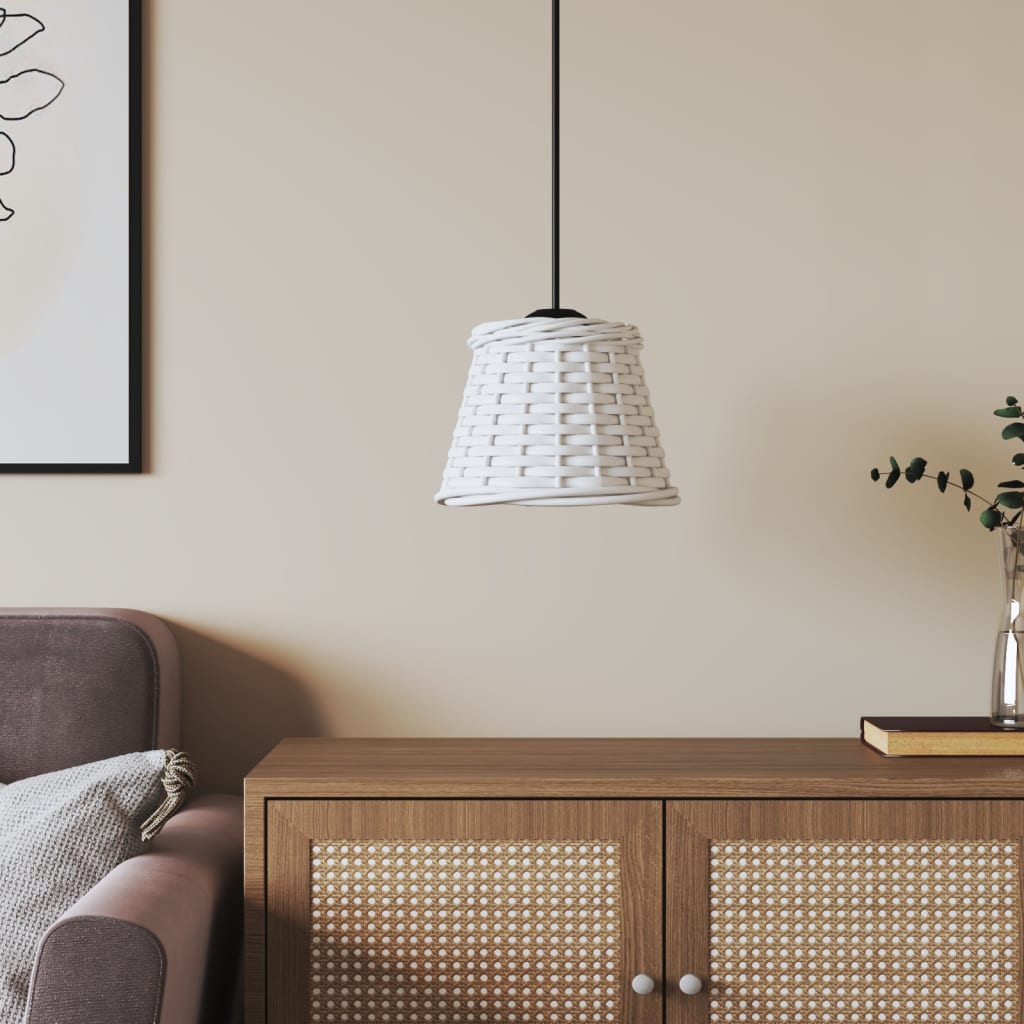 Ceiling Lamp Shade White Ã ̃15x12 cm Wicker