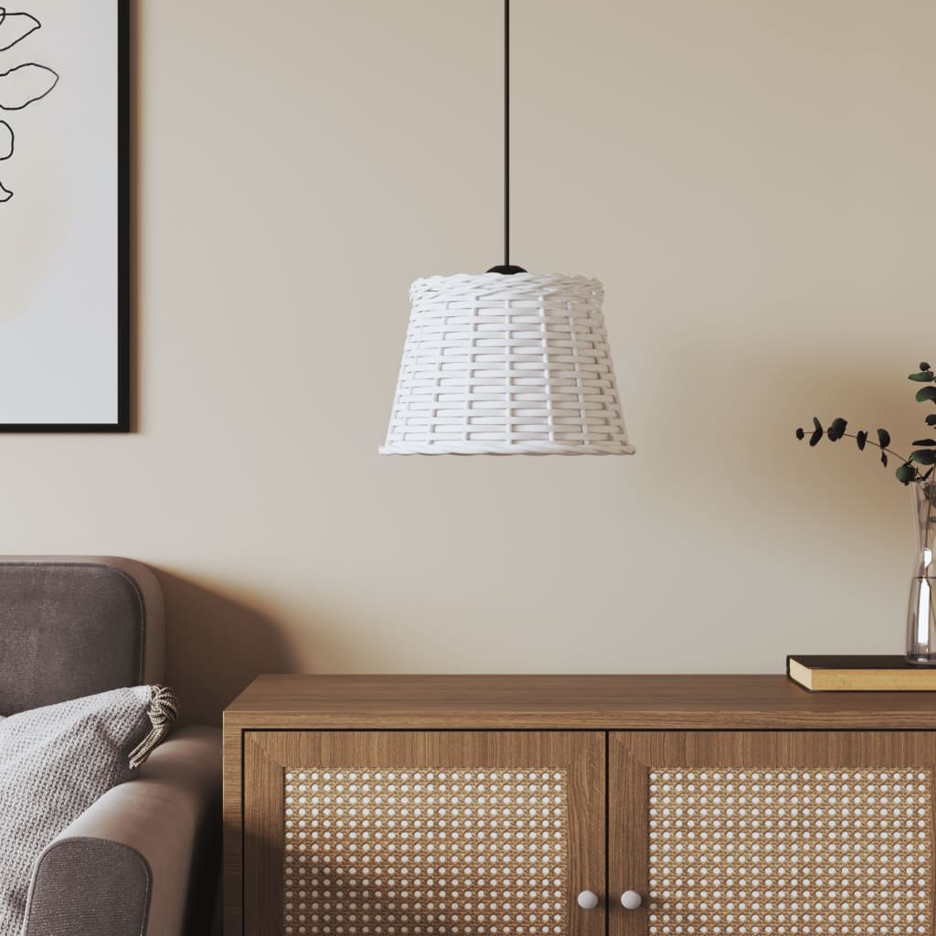 Ceiling Lamp Shade White Ã ̃25x17 cm Wicker