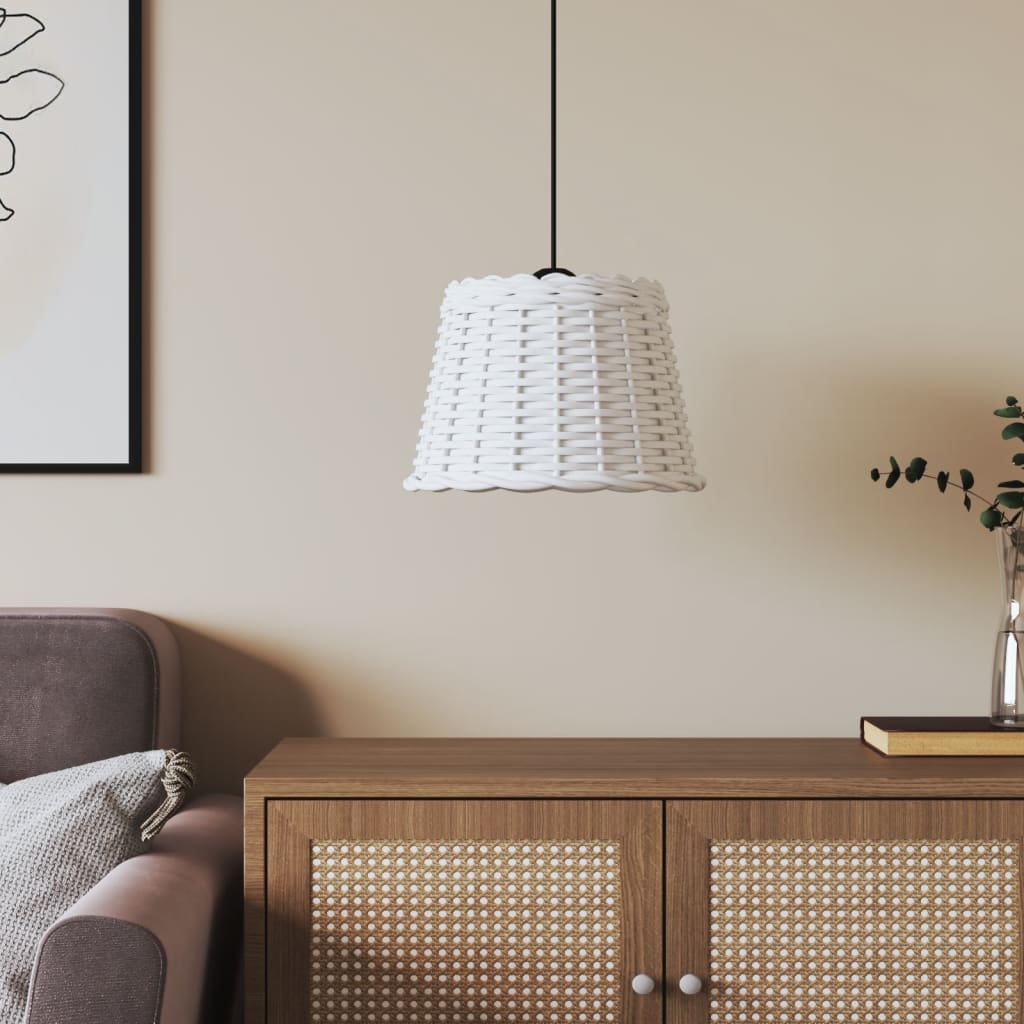 Ceiling Lamp Shade White Ã ̃30x20 cm Wicker