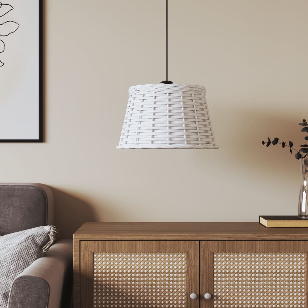 Ceiling Lamp Shade White Ã ̃38x23 cm Wicker
