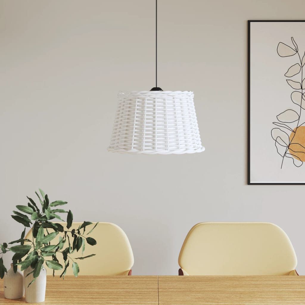 Ceiling Lamp Shade White Ã ̃45x28 cm Wicker