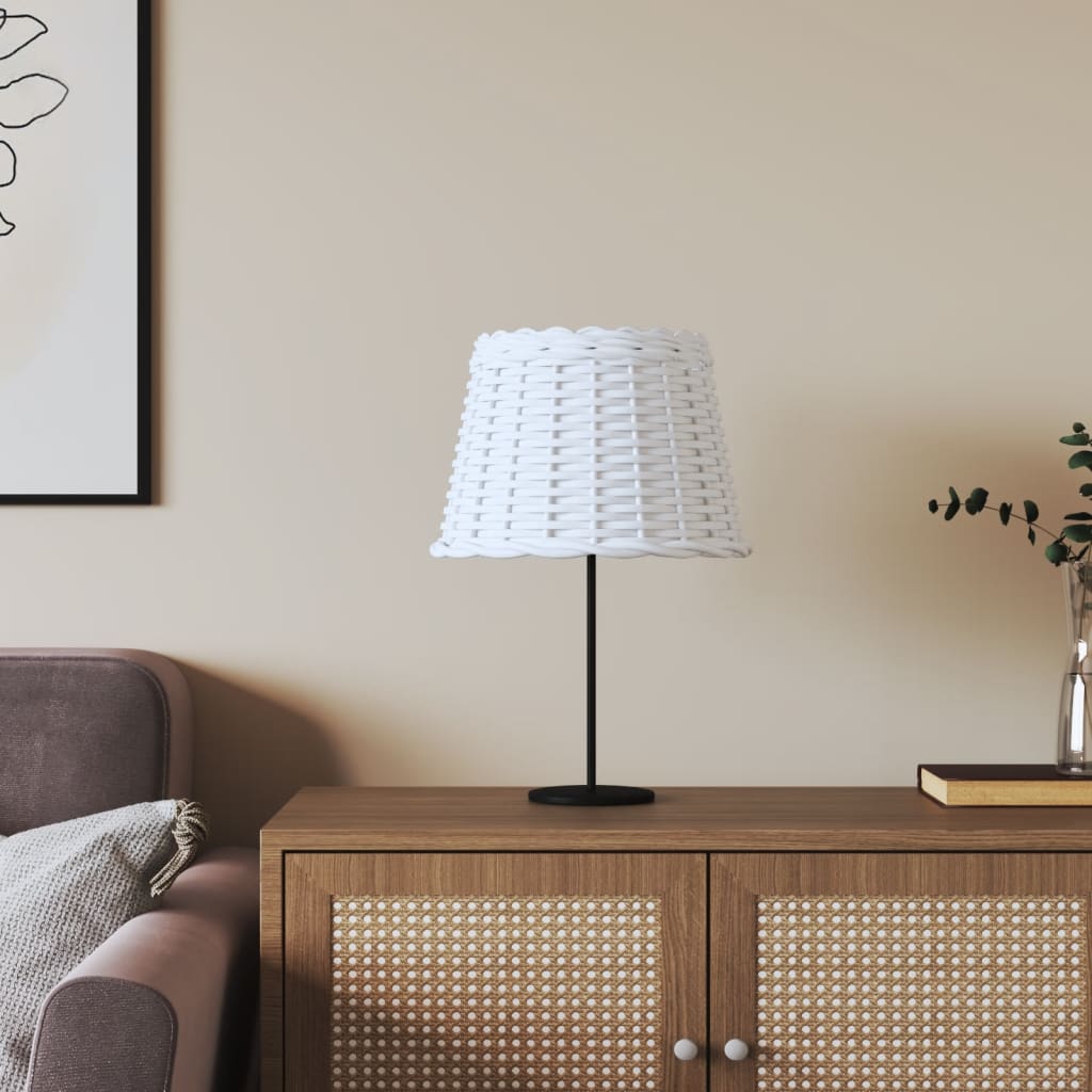Lamp Shade White 30x20cm Wicker