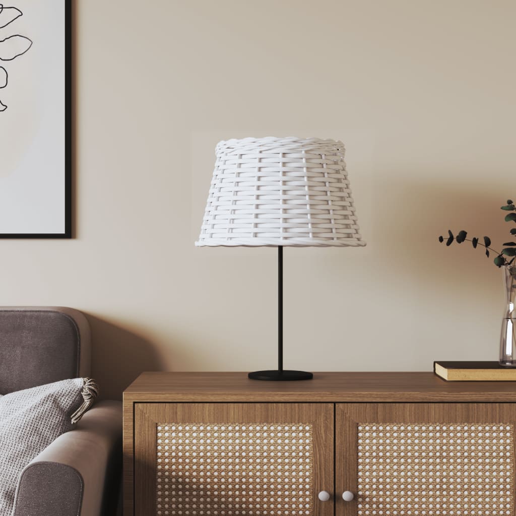 Lamp Shade White 38x23cm Wicker