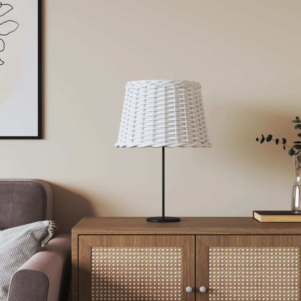 Lamp Shade White 40x26 cm Wicker
