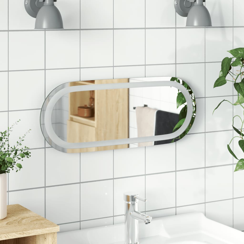 LED Bathroom Mirror 50x20cm Oval