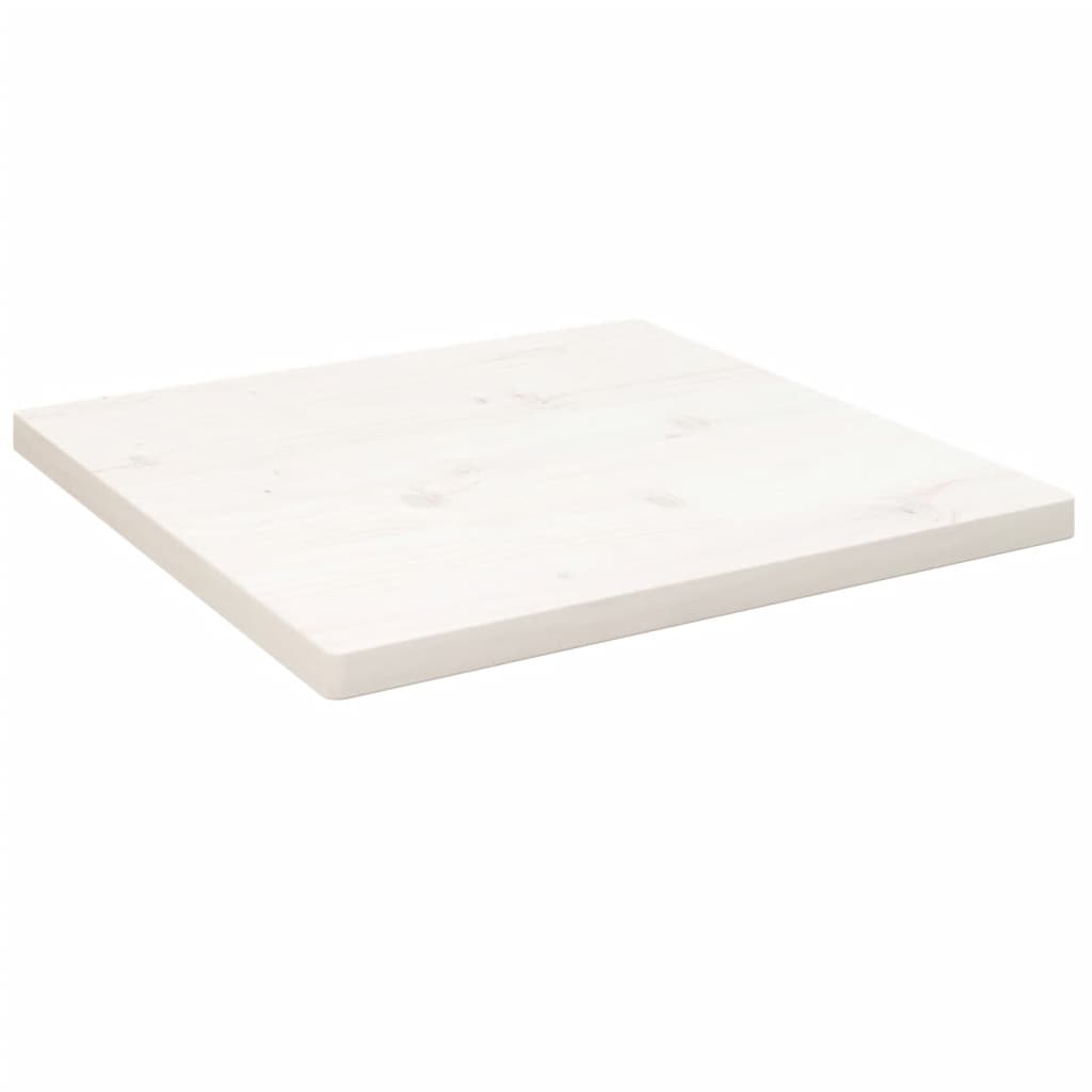 Table Top White 40x40x2.5 cm Solid Wood Pine Square