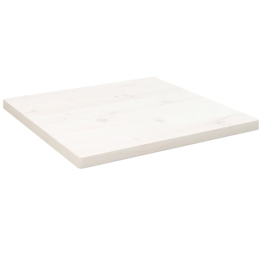Table Top White 60x60x2.5cm Solid Wood Pine Square