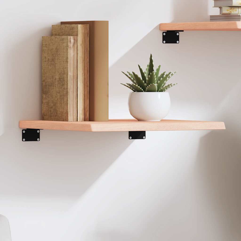 Wall Shelf 40x40x2cm Untreated Solid Wood Oak