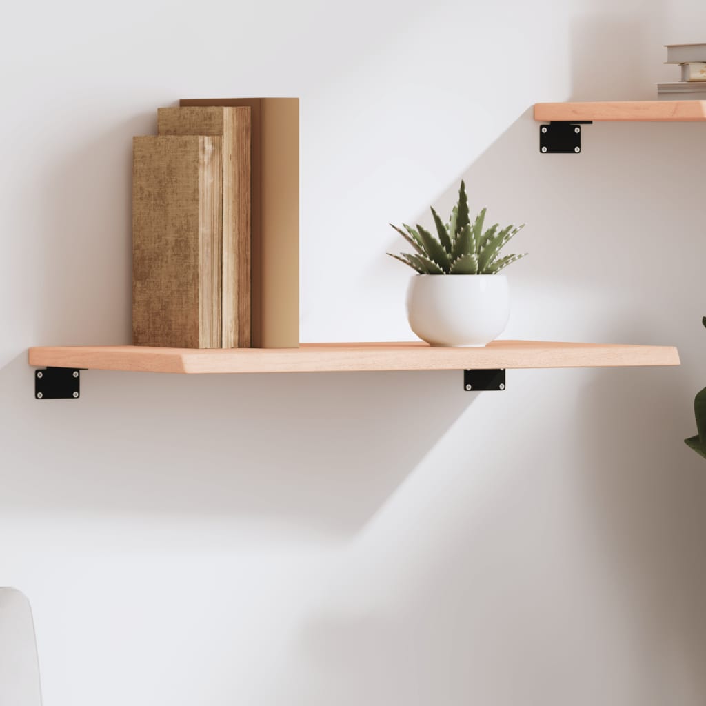 Wall Shelf 60x30x2cm Untreated Solid Wood Oak