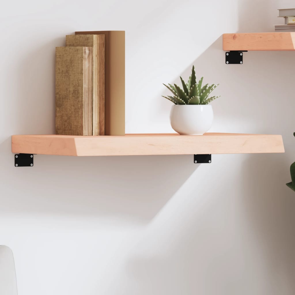Wall Shelf 60x40x6cm Untreated Solid Wood Oak