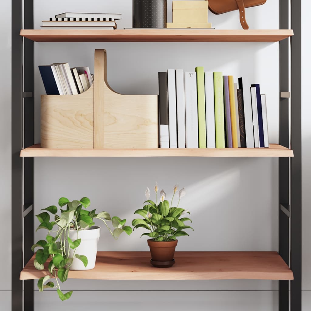 Wall Shelf 80x40x2cm Untreated Solid Wood Oak