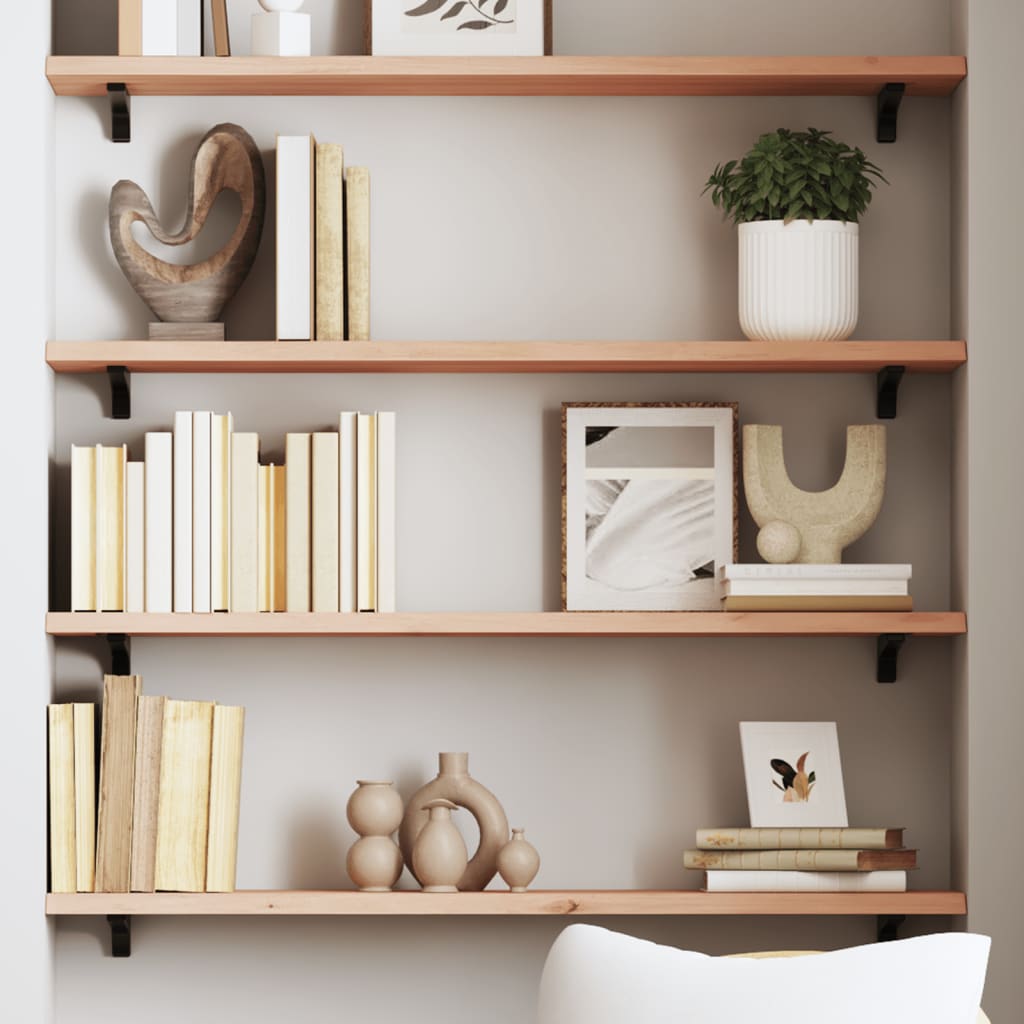 Wall Shelf 100x20x2cm Untreated Solid Wood Oak