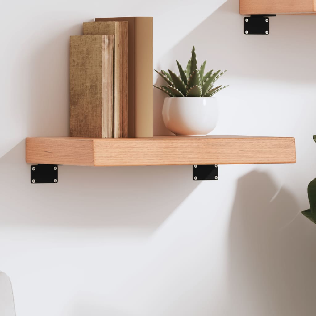 Wall Shelf Light Brown 40x30x6 cm Treated Solid Wood Oak