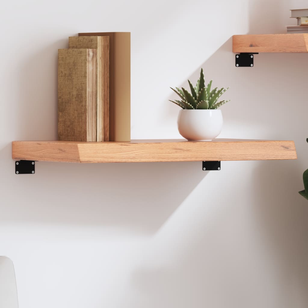 Wall Shelf Light Brown 60x30x(2-6) cm Treated Solid Wood Oak