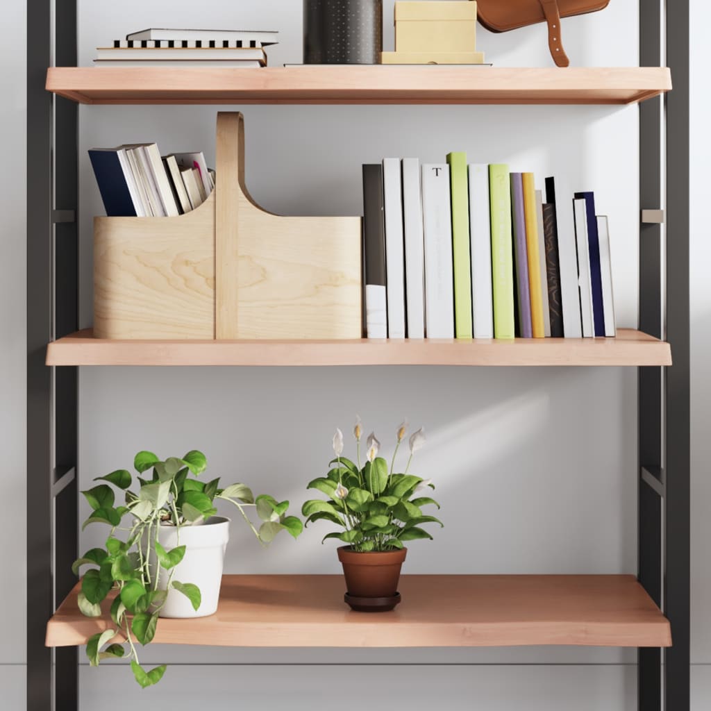 Wall Shelf Light Brown 100x40x4 cm Treated Solid Wood Oak