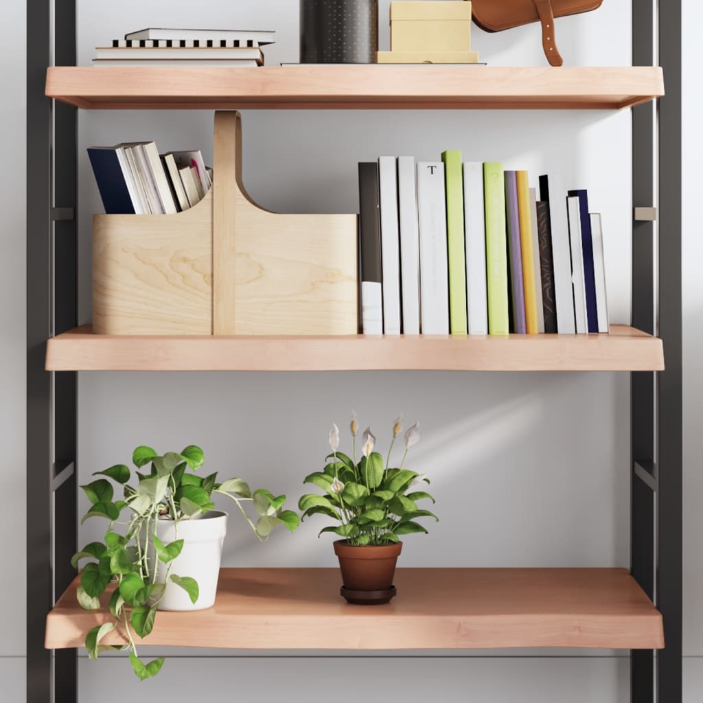 Wall Shelf Light Brown 100x40x6 cm Treated Solid Wood Oak