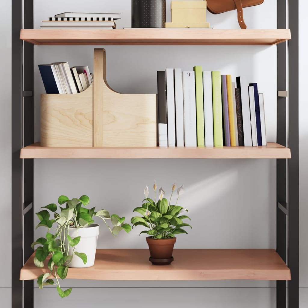 Wall Shelf Light Brown 100x50x4 cm Treated Solid Wood Oak