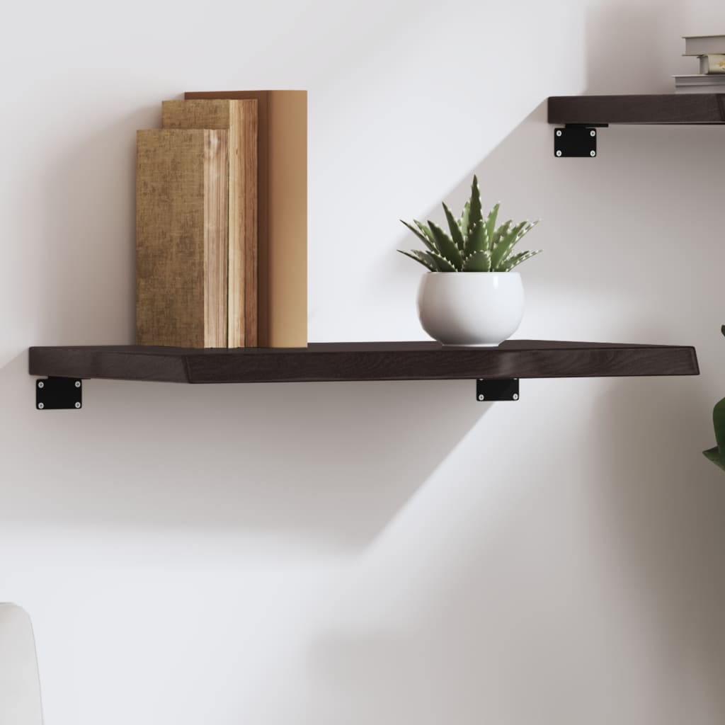 Wall Shelf Dark Grey 60x40x4 cm Treated Solid Wood Oak