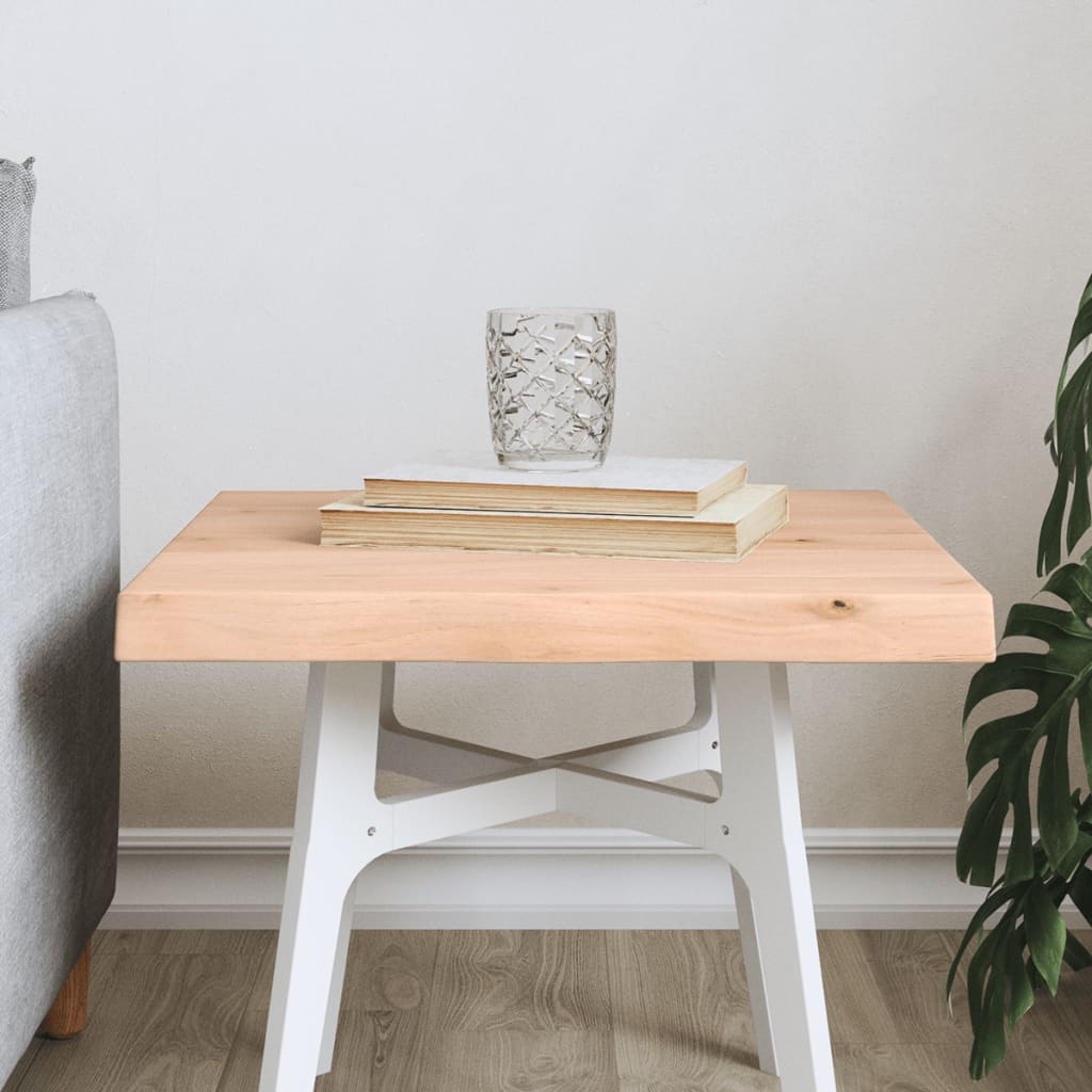 Table Top 40x40x(2-4) cm Untreated Solid Wood Live Edge