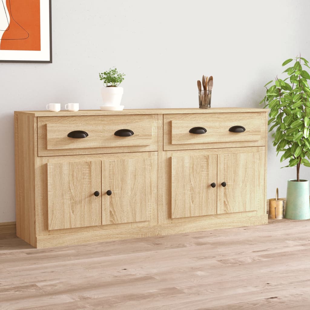 Sideboards 2 Pieces Sonoma Oak Engineered Wood