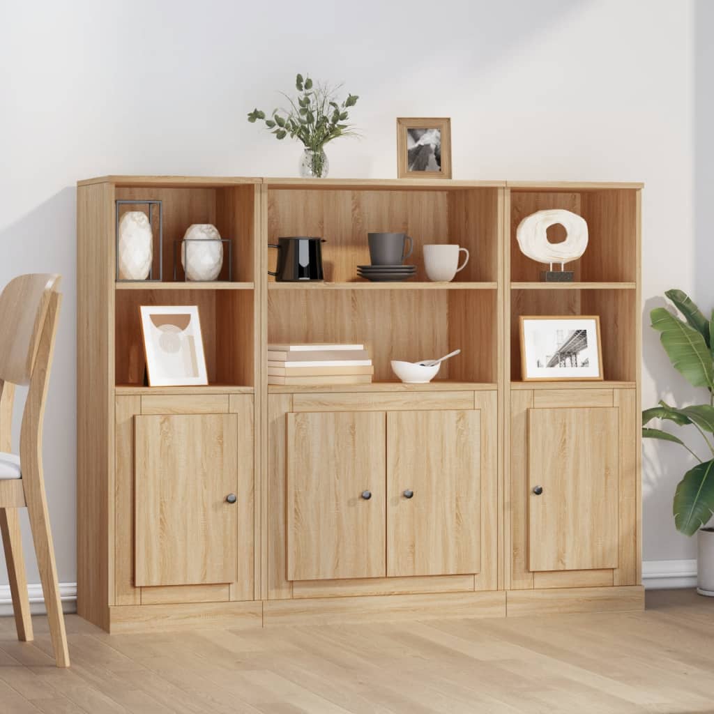 Highboards 3 pcs Sonoma Oak Engineered Wood