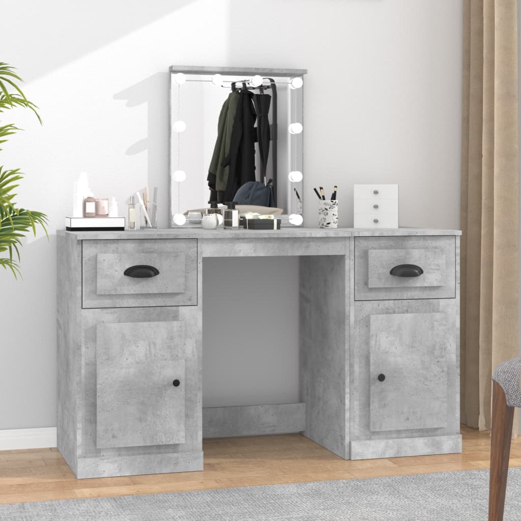 Dressing Table - BATLA Dresser Concrete Grey 50cm