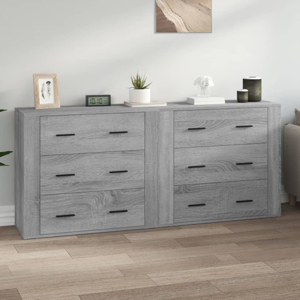 Sideboards 2 Pieces Grey Sonoma Engineered Wood