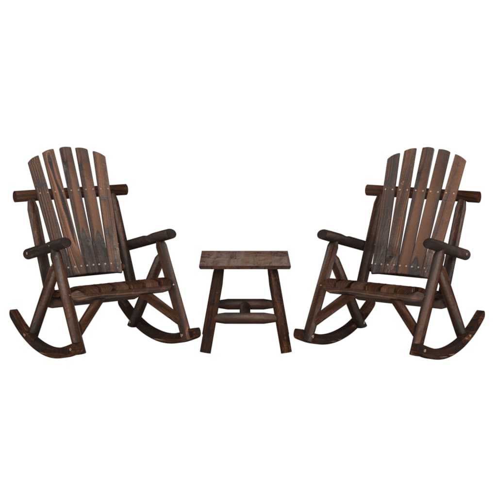 3 Pcs Garden Lounge Set Solid Wood Spruce