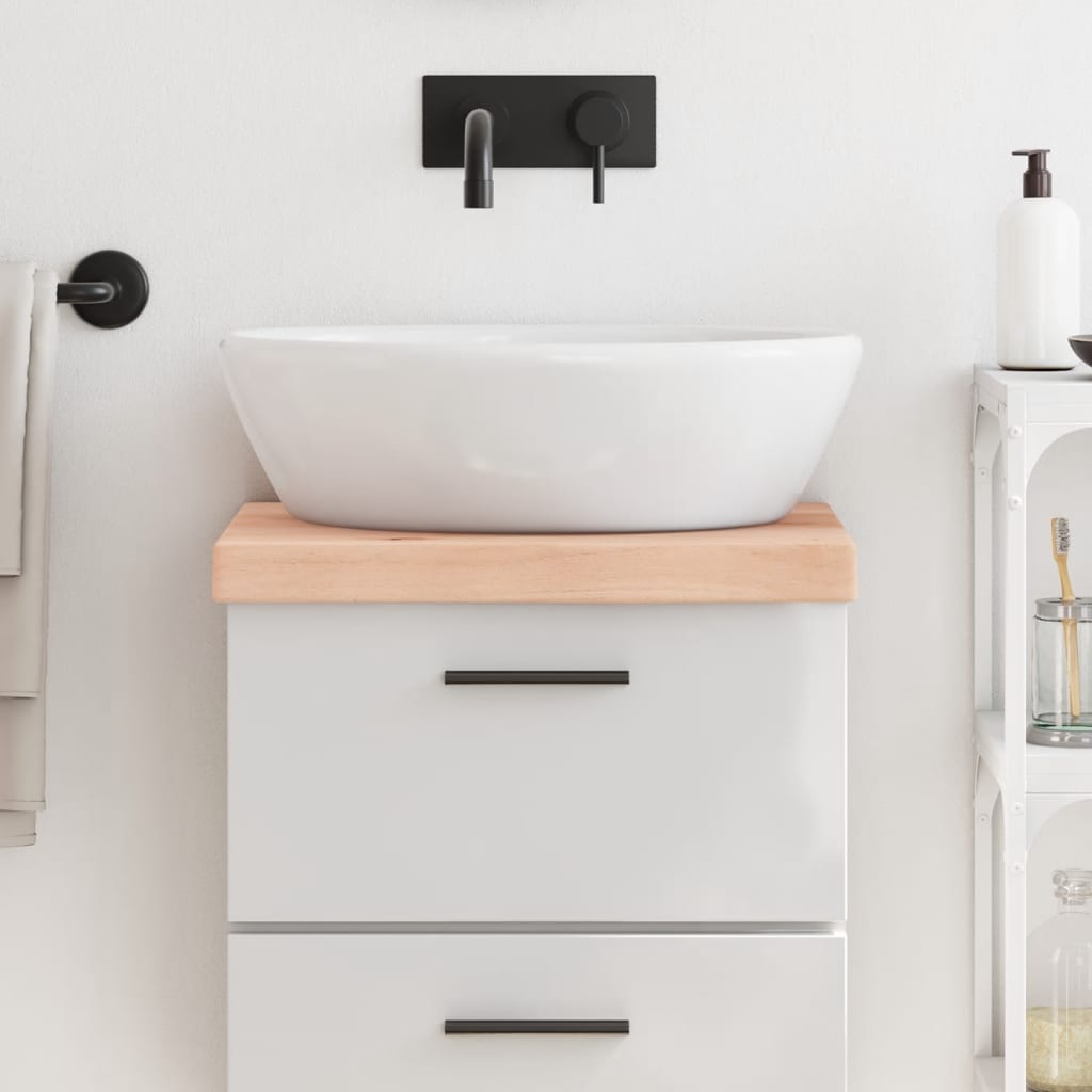 Bathroom Countertop 40x40x6 cm Untreated Solid Wood