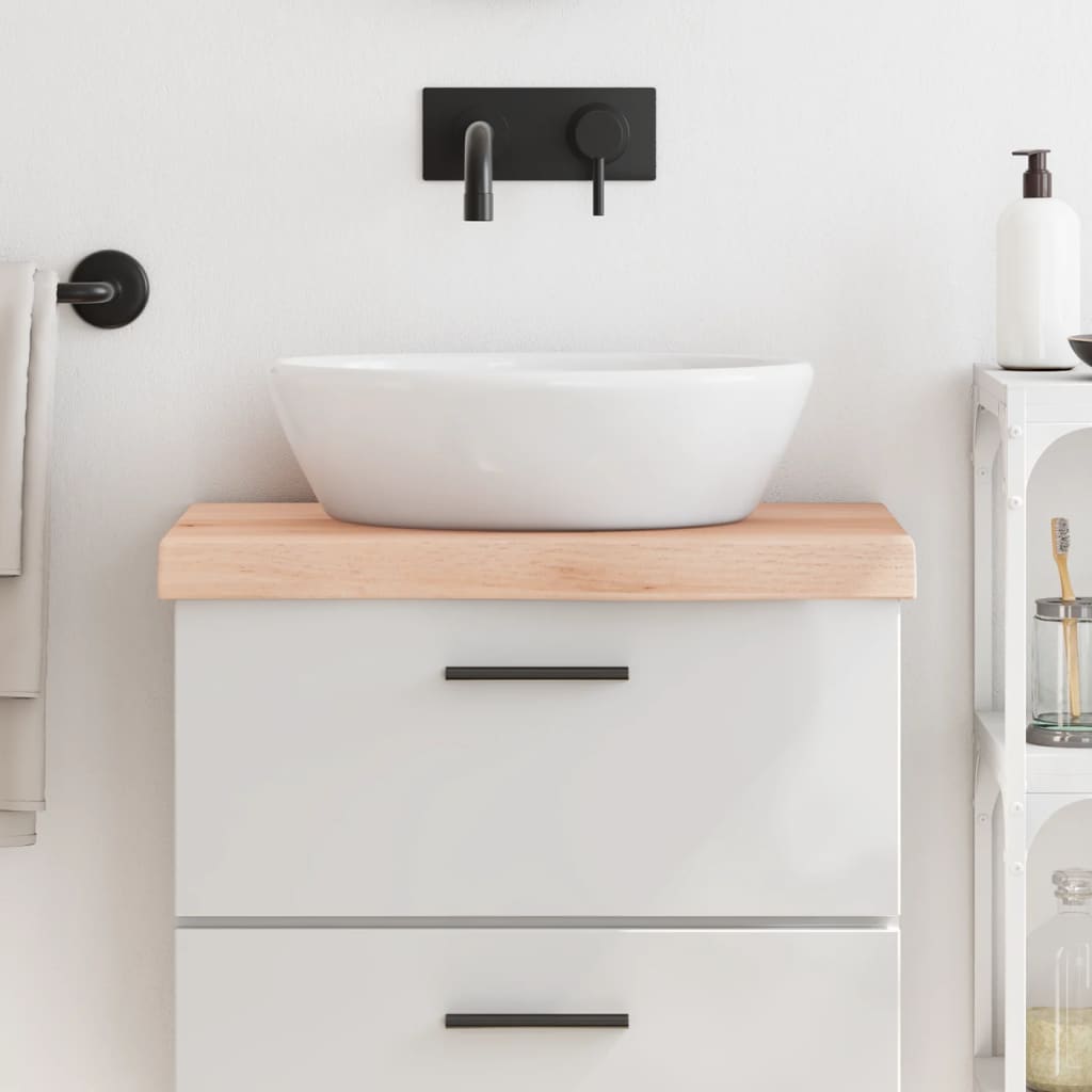Bathroom Countertop 60x40x6 cm Untreated Solid Wood