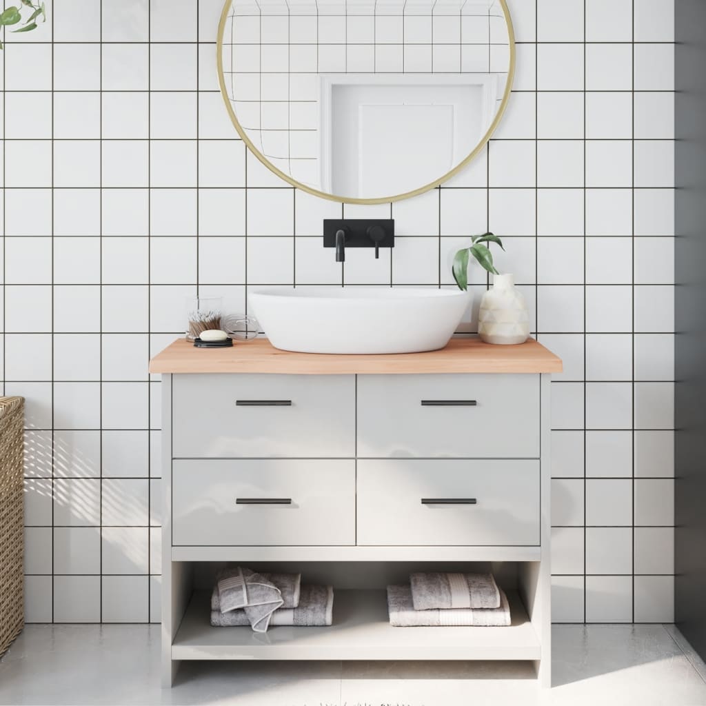 Bathroom Countertop 100x40x4 cm Untreated Solid Wood