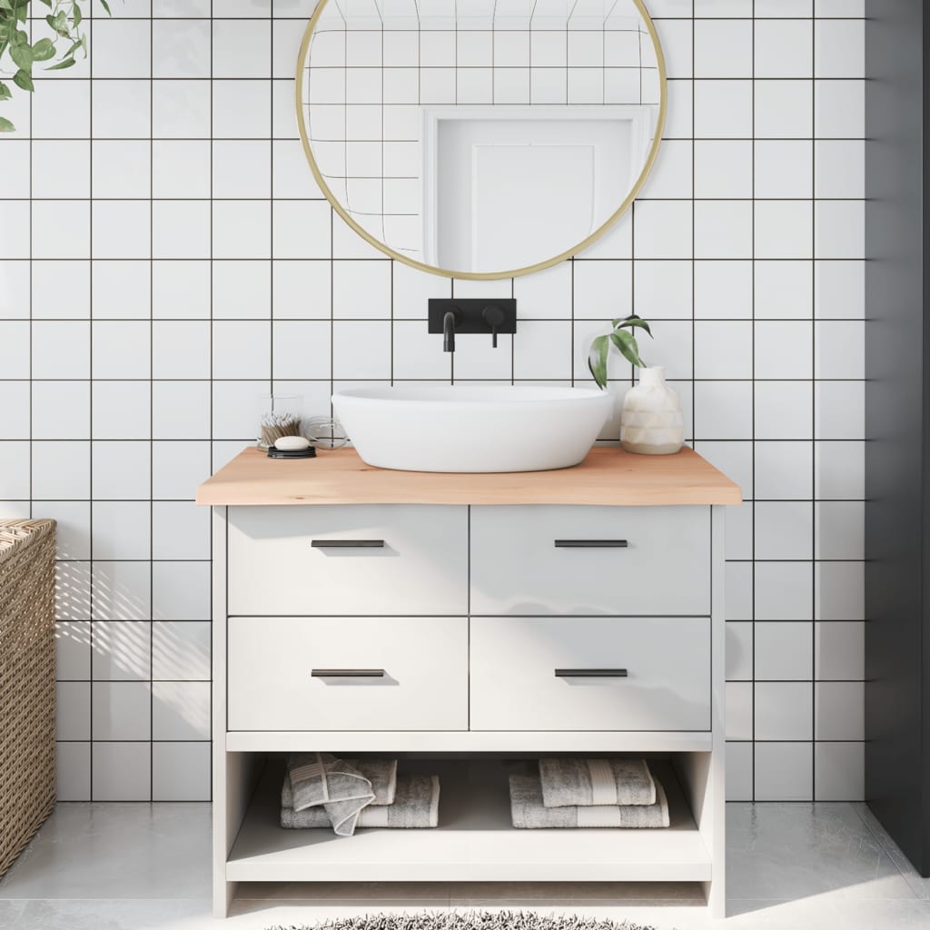 Bathroom Countertop 100x50x4 cm Untreated Solid Wood