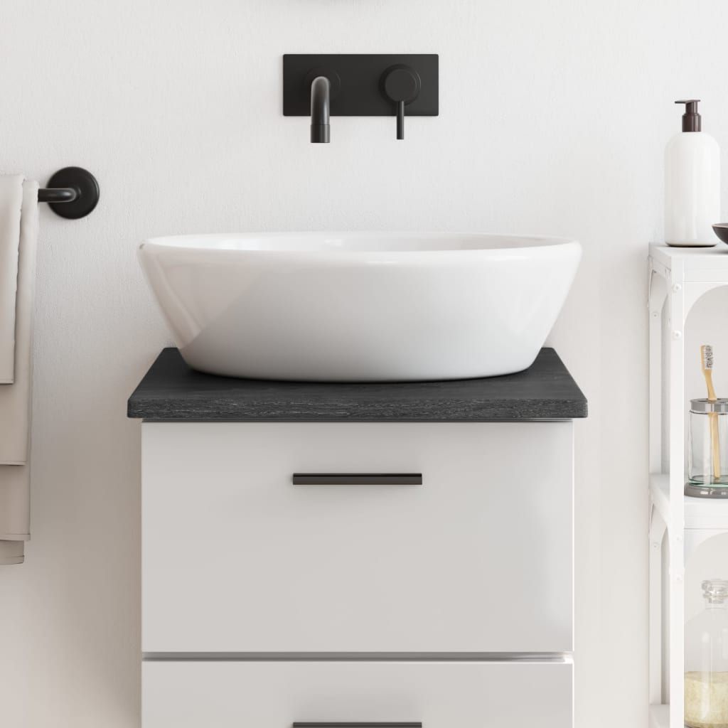 Bathroom Countertop Dark Brown 40x60x2cm Treated Solid Wood