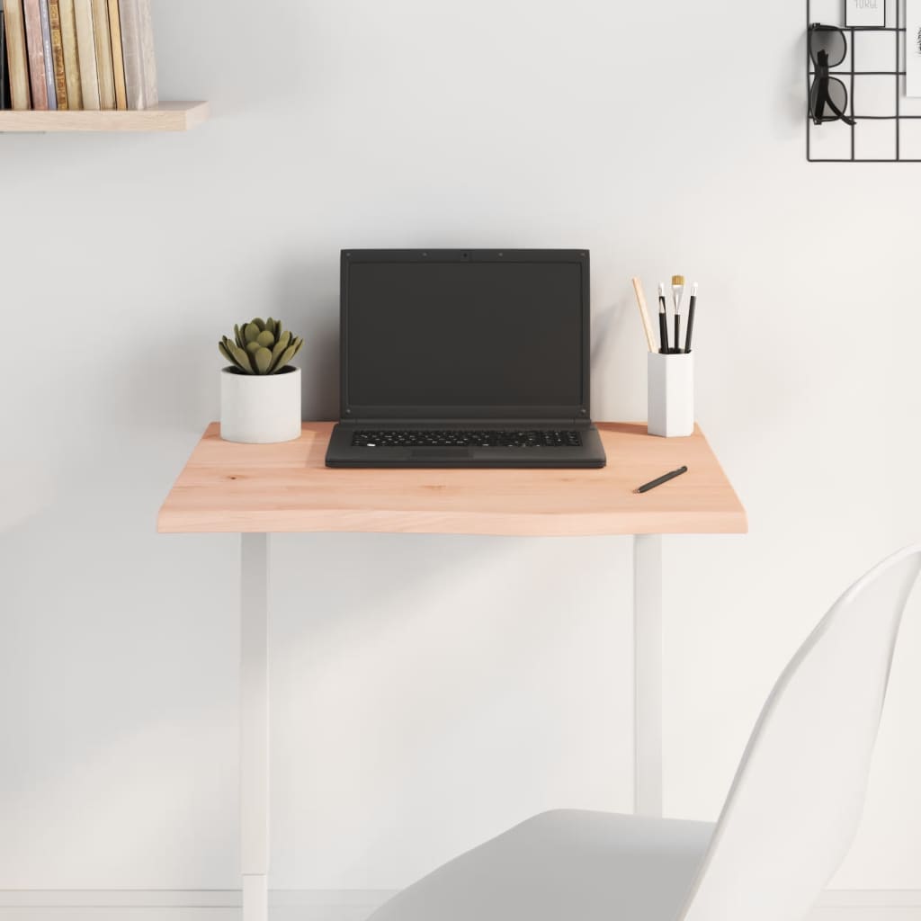 Table Top 60x50x2 cm Untreated Solid Wood Oak