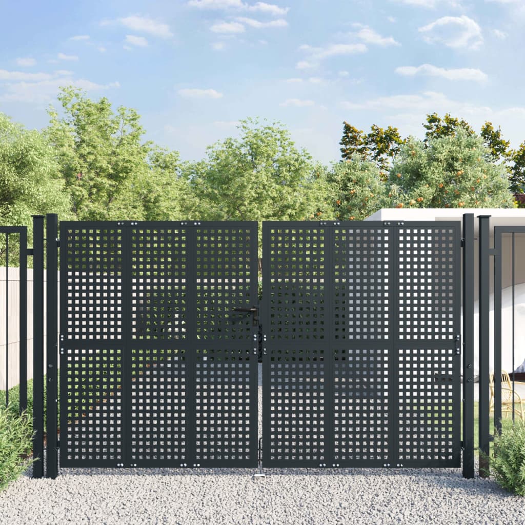 Garden Gate Anthracite 300x225 cm Steel