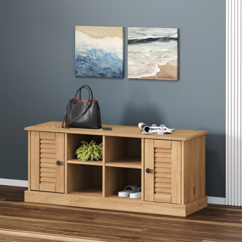 Shoe Bench VIGO 106x35x40cm Solid Wood Pine