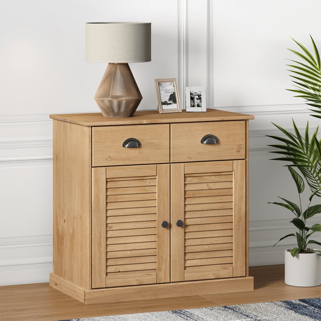 Sideboard with Drawers VIGO 78x40x75cm Solid Wood Pine